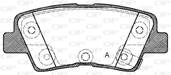 OPEN PARTS Комплект тормозных колодок, дисковый тормоз BPA1362.42